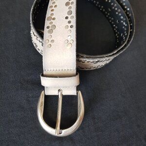 EUC Vanzetti genuine leather studded belt